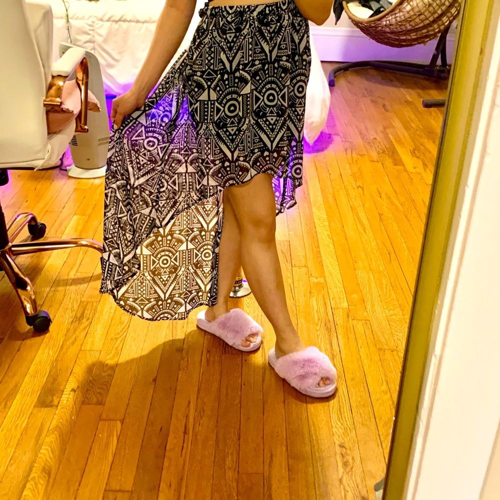 H&M Aztec Boho Print Hi Low Skirt Small-Medium S M